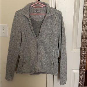 G.H. Bass & Co. Grey Sweater Fleece -full zipper.